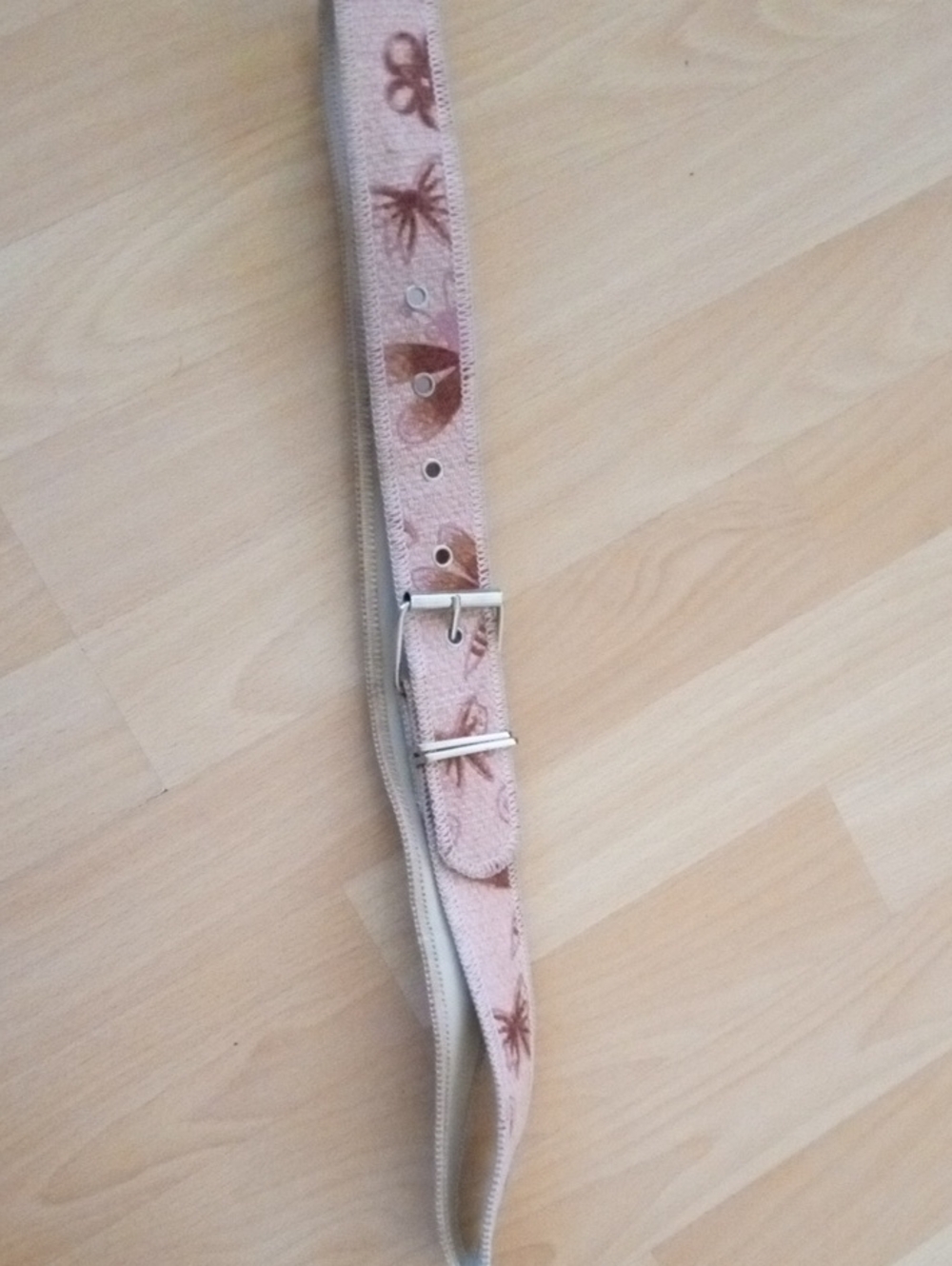 $2> 39 Long Women’s Pink Patterned Canvas Belt
